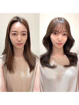 ミラリー トウキョウ(Mirareee Tokyo) 20代30代40代◎韓国ヘアー顔周りレイヤー青髪似合わせカットロブ