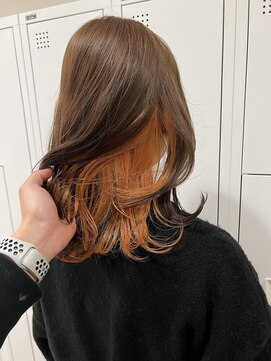 イオエ 岡本(ioe) イメチェン/フルバング/似合わせ/レッドブラウン/デジタルパーマ