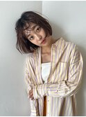 前髪が可愛いキュートカジュアルボブ