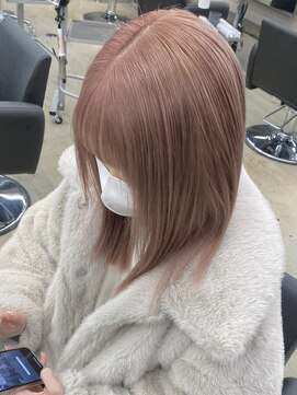 ペレ 栄店(PELE) 黒髪/グレーベージュ/レイヤーロング/ブリーチ/栄/名駅