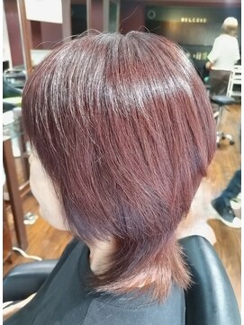 ボイストゥルース 久我山店 ピンクベージュのミディアムレイヤー
