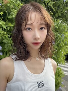 メゾンアクア 表参道(Maison ACQUA) ＋ウェーブミディアム似合わせカットメルティーカラー小顔/着物