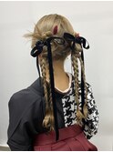 チャイナ風ツインカチモリヘア