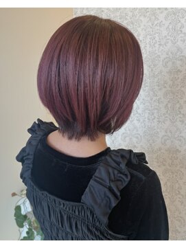 ヘアメイク アリエス 富谷店(HAIR MAKE aries) 【丸みショートボブ】大人可愛いピンクブラウン