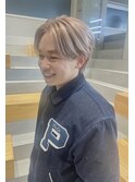 ミルクティーベージュ×センターパート