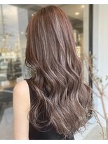 ロックス バイ マグ 松本(rocks BY MAG)&nbsp;透明感ハイライト×アッシュベージュロング小顔効果ハイライト