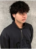 シャドウパーマ ニュアンスパーマ ウルフカット 20代 刈り上げ