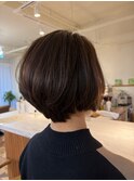 ふんわりボブ◎白髪染めで楽しむ明るめカラー