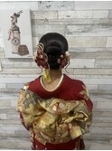 縦リボンヘアアレンジ