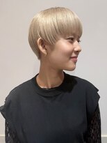 ピークアブー 銀座中央通り(PEEK-A-BOO)&nbsp;マッシュショート×ケアブリーチブロンド◎