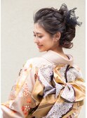 振袖に♪ポニー風アップ　ヘアセット