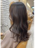 大人可愛いデジタルパーマ抜け感くすみベージュ