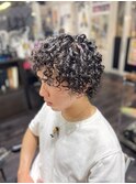 メンズ　スパイラルパーマ　B系ヘア