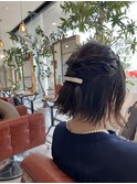 ハーフアップスタイル