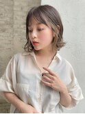 切りっぱなしボブ/髪質改善/オリーブベージュ[池袋駅]