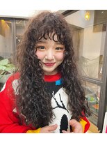 ナループロアオハナ(Nalu pu loa ohana) ハードパーマ/スパイラルパーマ/ブリーチなし/明るめブラウン