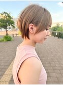 ハンサム丸みショートボブ/ショート/前髪/丸みショートボブ