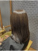ミディアムナチュラルブラウンカラー髪質改善オージュア
