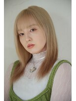 リトバイプティパ(Lit by petit-pas)&nbsp;ホワイトブロンド 裾カラーブラウン