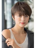 20代30代大人美人ショートボブ/小顔ショートヘア/マロンベージュ