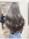 グレージュカラー~おへその長さ~#静岡エクステ