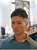 メンズカットスキンフェードツーブロックアップバング