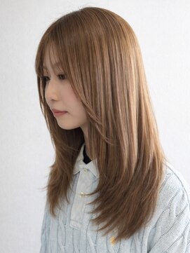 コタ 水戸(COHTA) レイヤーカットミルクティーベージュブリーチなしダブルカラー