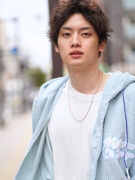 ロミーオム 本厚木(ROMMY. Homme) ソフトツイストパーマナチュラルアップバングヘアセット/本厚木