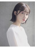 外ハネボブにシナモンベージュ@20代30代40代50代