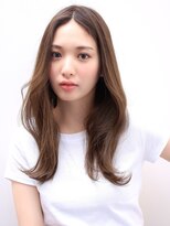 ヨファヘアー 岡本店(YOFA hair)&nbsp;フェミニンロング大人かわいいイメチェンダークアッシュ0105