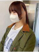 インナーカラーショコラアッシュヘルシースタイル波巻きぎゃう