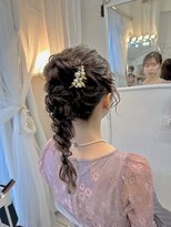 高めポニーアレンジ