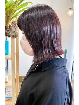 デコル(DecoL.) カシスピンク×切りっぱなしボブ［DecoL.伊東］