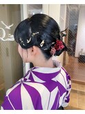 2025年 成人式 予約受付中！黒髪 モダンヘアセット