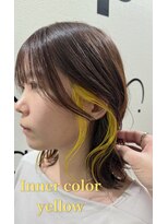 スウィープ 札幌大通(sweep) インナーカラー×イエロー