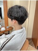 大人ニュアンスパーマ/マッシュショートパーマ/刈り上げパーマ