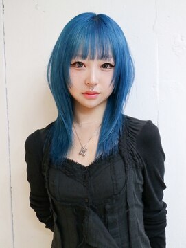 アルバム 池袋(ALBUM) おくれ毛顔周りレイヤー韓国ヘアロング_F20853