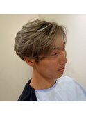 ２ブロック　センター分け　メッシュ