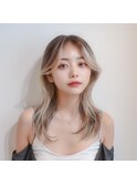 #韓国風ヘア#韓国風レイヤー#ウルフカットブリーチ
