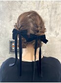 ツインアレンジ/ヘアアレンジ/リボンアレンジ