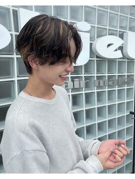 ヘアメイク オブジェ(hair make objet) 韓国スタイル 韓国男子 ハイライト