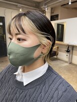 ソイ 下北沢(soi)&nbsp;耳掛けショートボブのフェイスフレーミング　ホワイトベージュ