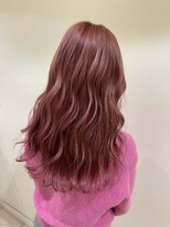 リー 枚方(Lee) 【高階】ピンクアッシュ　暖色系カラーくびれヘア冬カラー