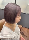 ラベンダーパープル×ミニボブ