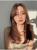 カットで簡単スタイリング!ハイレイヤー小顔ワンカールスタイル
