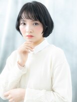 ドクターズサロン LAB 小山店&nbsp;ツヤ黒髪ぱっつん前髪マッシュボブo小山20代30代40代