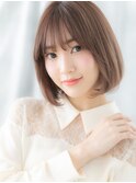 インナーカラーひし形ワンカールボブディp古河20代30代40代