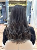 【ブリーチカラーはayaka】大人シルバーバレイヤージュ