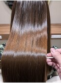 美髪ストレートイメチェン髪質改善ペールベージュココアベージュ