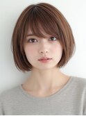 イメチェン 外ハネボブ 美髪 ワイドバング ホワイトブロンド